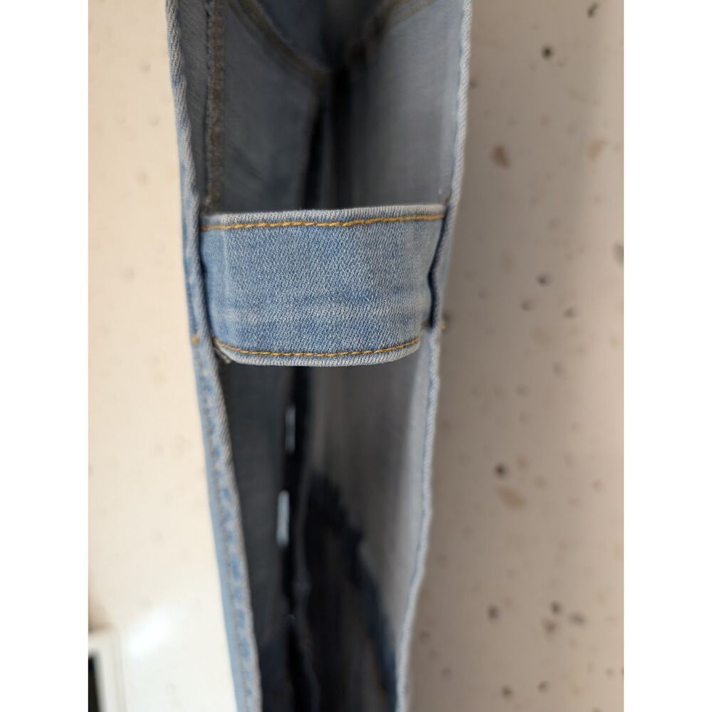 Fashion Nova Denim Jumpsuit Western Superstar Side Straps Clubbing Festival XL - Picture 7 of 11